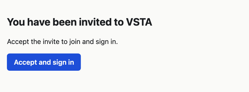The invite page, with its Accept and sign in button